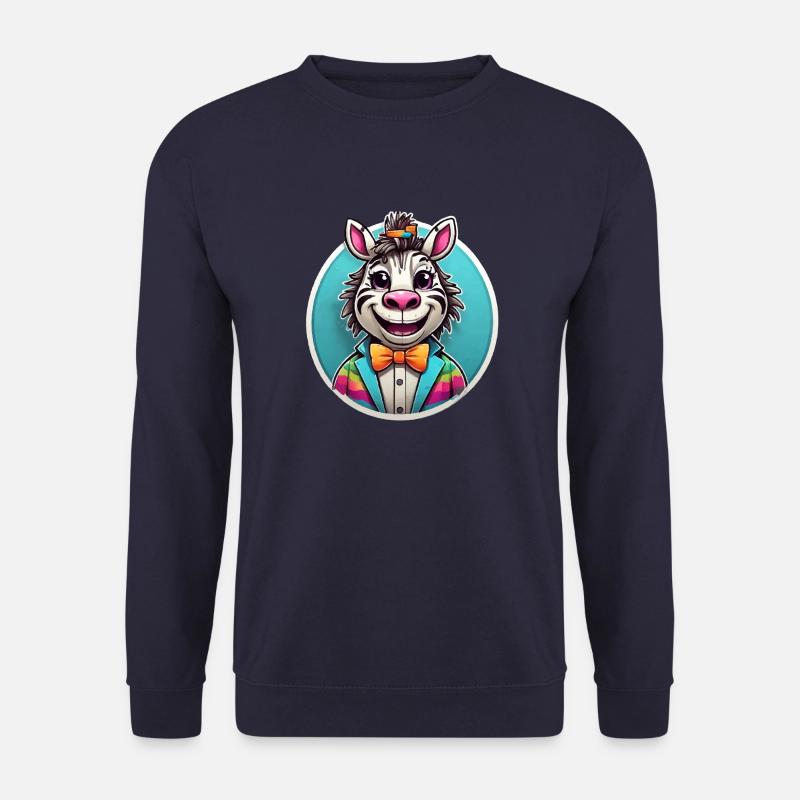 Lustiges Comic Zebra - Unisex Pullover - Navy