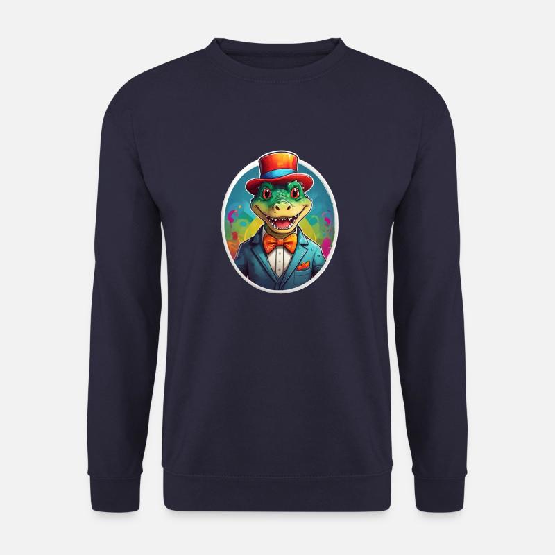 Funny Comic Crocodile - Unisex Sweatshirt - navy