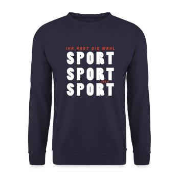 Sport - Unisex Pullover - Navy - Vorne - Alina (178cm) & Michal (187cm)