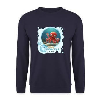 Tintenfisch - Unisex Pullover - Navy - Vorne - Alina (178cm) & Michal (187cm)