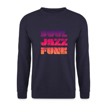 Soul, Jazz, Funk - Sweat-shirt Unisexe - marine - Devant - Alina (178cm) & Michal (187cm)