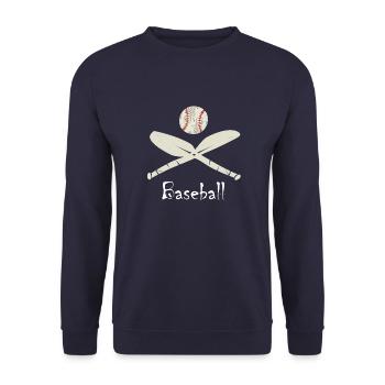Baseball and bat - Unisex Sweatshirt - navy - Front - Alina (178cm) & Michal (187cm)