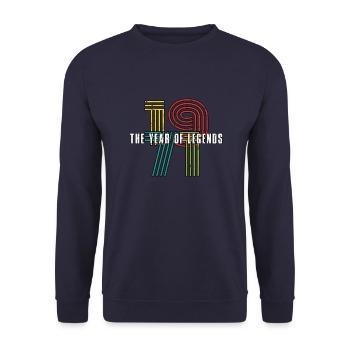 Millésime 1971 - Sweat-shirt Unisexe - marine - Devant - Alina (178cm) & Michal (187cm)