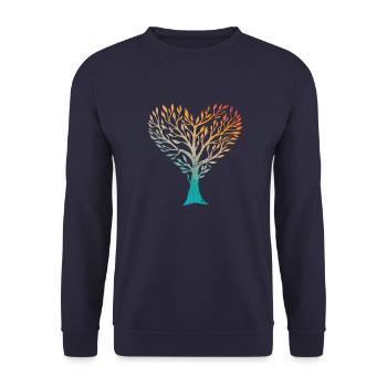 Tree Heart Vintage - Unisex Sweatshirt - navy - Front - Alina (178cm) & Michal (187cm)