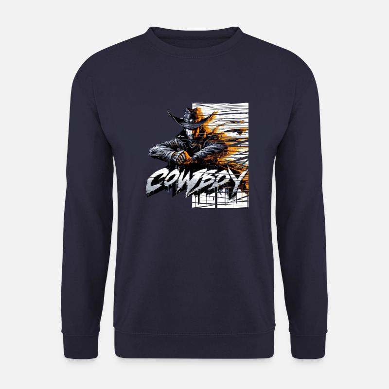 cowboy digital glitch - Unisex Pullover - Navy