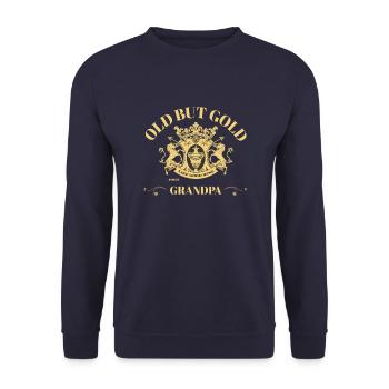Grand-père vieux mais doré XXXX entrer l’année de naissance - Sweat-shirt Unisexe - marine - Devant - Alina (178cm) & Michal (187cm)