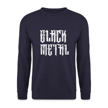 Black metal - Unisex Sweatshirt - navy - Front - Alina (178cm) & Michal (187cm)