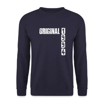 1994 Jahrgang Vintage Geburtstag Geschenk - Unisex Pullover - Navy - Vorne - Alina (178cm) & Michal (187cm)