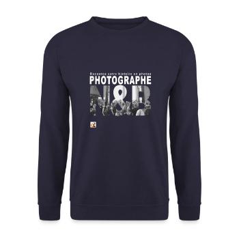 Photographe N B - Sweat-shirt Unisexe - marine - Devant - Alina (178cm) & Michal (187cm)
