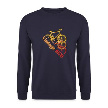 Vintage 1970 - Unisex Pullover - Navy - Vorne - Alina (178cm) & Michal (187cm)