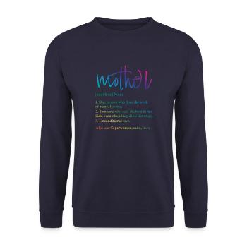 Mother - Unisex Pullover - Navy - Vorne - Alina (178cm) & Michal (187cm)