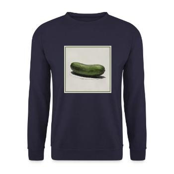 Eine Gurke - Unisex Pullover - Navy - Vorne - Alina (178cm) & Michal (187cm)