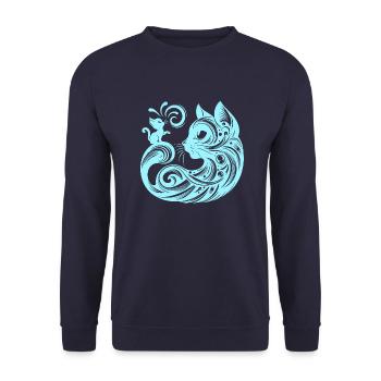 Chat, Chat, Chats, Animaux De Compagnie, Animal De Compagnie, Mignon, Animal, Animal De Compagnie - Sweat-shirt Unisexe - marine - Devant - Alina (178cm) & Michal (187cm)
