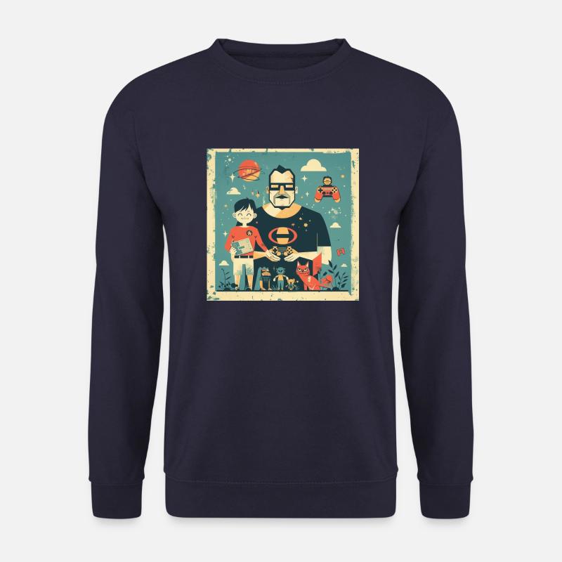 Foto mit Papa - Unisex Pullover - Navy