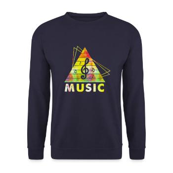 dj musique rétro heavy metal Hard Rock Punk vinyle mx - Sweat-shirt Unisexe - marine - Devant - Alina (178cm) & Michal (187cm)