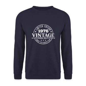 Vintage 1976 - Unisex Pullover - Navy - Vorne - Alina (178cm) & Michal (187cm)