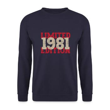 Vintage 1981 - Unisex Pullover - Navy - Vorne - Alina (178cm) & Michal (187cm)