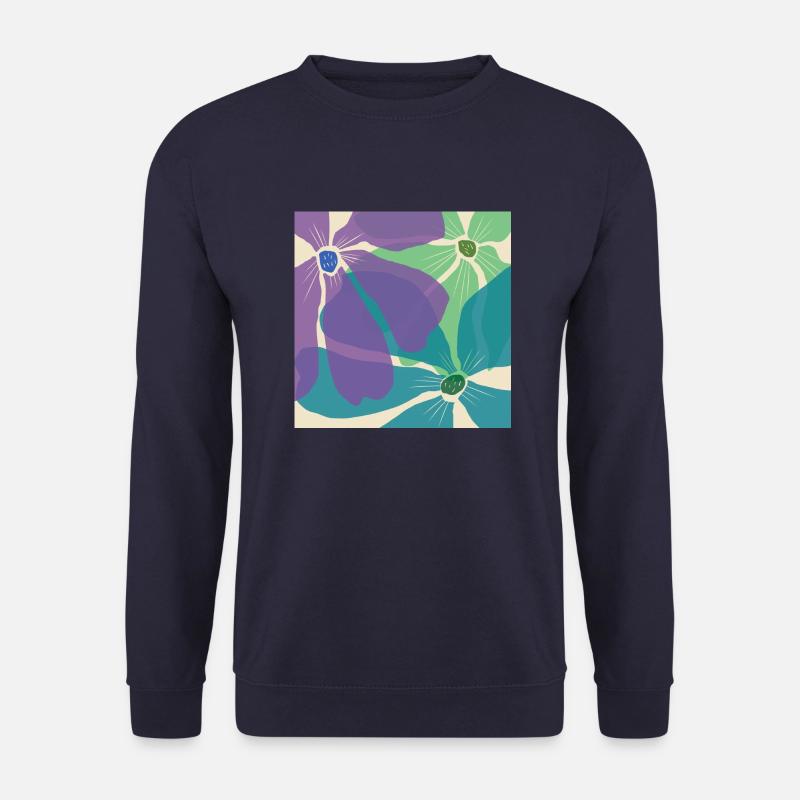 Flower Pattern - Unisex Sweatshirt - navy