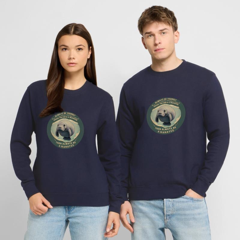Sei Du selbst oder sei ein Manatee Lebensweisheit Unisex Pullover