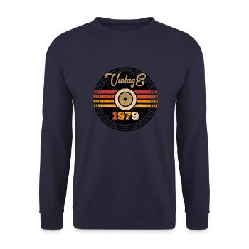 Millésime 1979 - Sweat-shirt Unisexe - marine - Devant - Alina (178cm) & Michal (187cm)