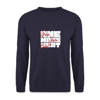 One More Beat - Unisex Pullover - Navy - Vorne - Alina (178cm) & Michal (187cm)