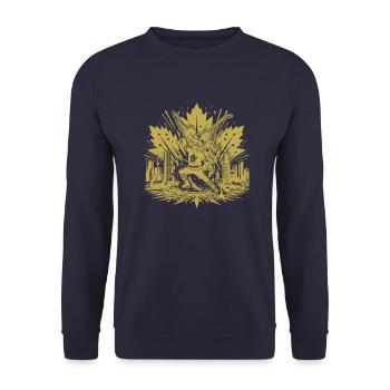 Hockey Canada Hockey sur glace États-Unis club de hockey rondelle bâton - Sweat-shirt Unisexe - marine - Devant - Alina (178cm) & Michal (187cm)
