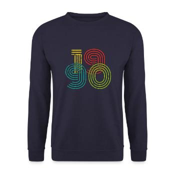 Millésime 1990 - Sweat-shirt Unisexe - marine - Devant - Alina (178cm) & Michal (187cm)