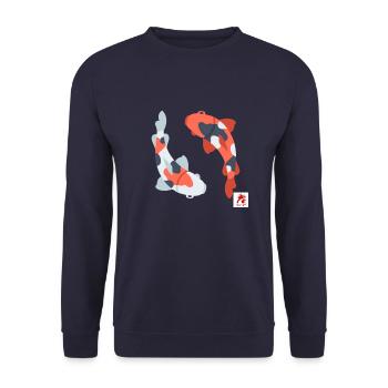 1 20240514 211749 0000 - Unisex Pullover - Navy - Vorne - Alina (178cm) & Michal (187cm)