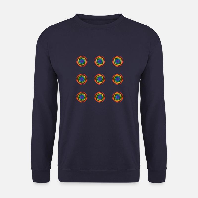 Regenbogen-Blumen - Unisex Pullover - Navy