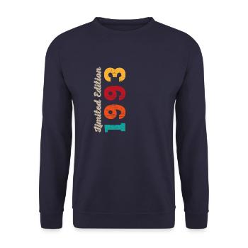 1993 31e anniversaire - Sweat-shirt Unisexe - marine - Devant - Alina (178cm) & Michal (187cm)