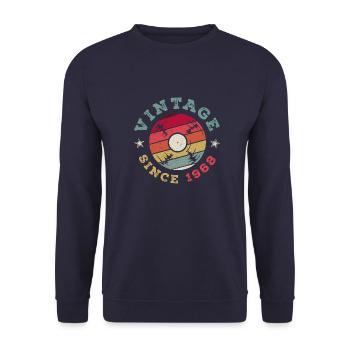 Millésime 1968 - Sweat-shirt Unisexe - marine - Devant - Alina (178cm) & Michal (187cm)