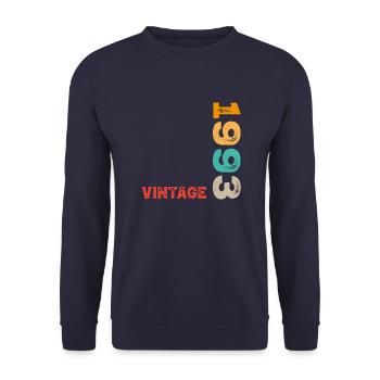 1993 31st birthday - Unisex Sweatshirt - navy - Front - Alina (178cm) & Michal (187cm)