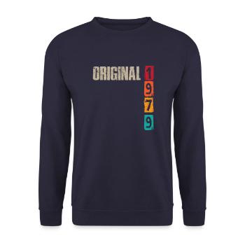 Millésime 1979 - Sweat-shirt Unisexe - marine - Devant - Alina (178cm) & Michal (187cm)