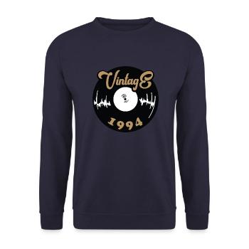1994 Vintage Birthday Gift - Unisex Sweatshirt - navy - Front - Alina (178cm) & Michal (187cm)