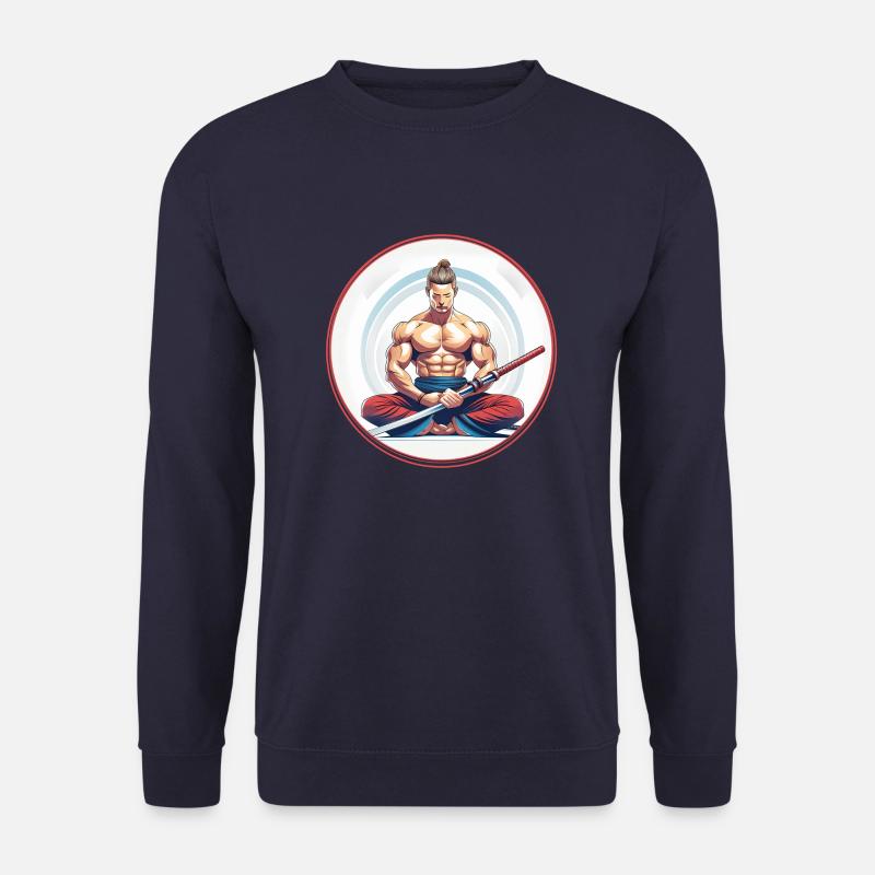 Meditierender Samurai mit Katana - Unisex Pullover - Navy
