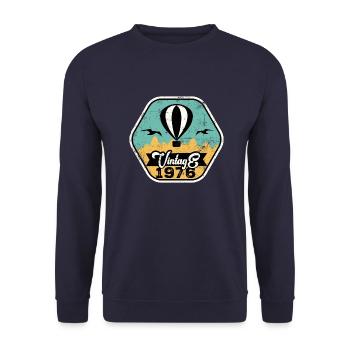 Vintage 1976 - Unisex Pullover - Navy - Vorne - Alina (178cm) & Michal (187cm)