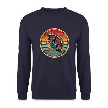 Andalusien Flamenco Sevilla Spanien Espana - Unisex Pullover - Navy - Vorne - Alina (178cm) & Michal (187cm)