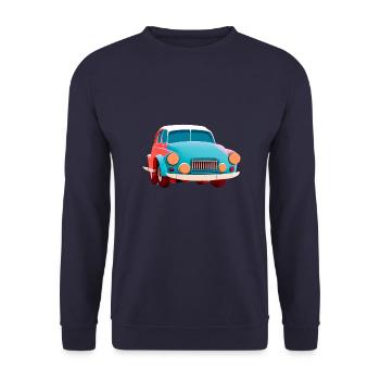 Old Abstract Car - Unisex Sweatshirt - navy - Front - Alina (178cm) & Michal (187cm)