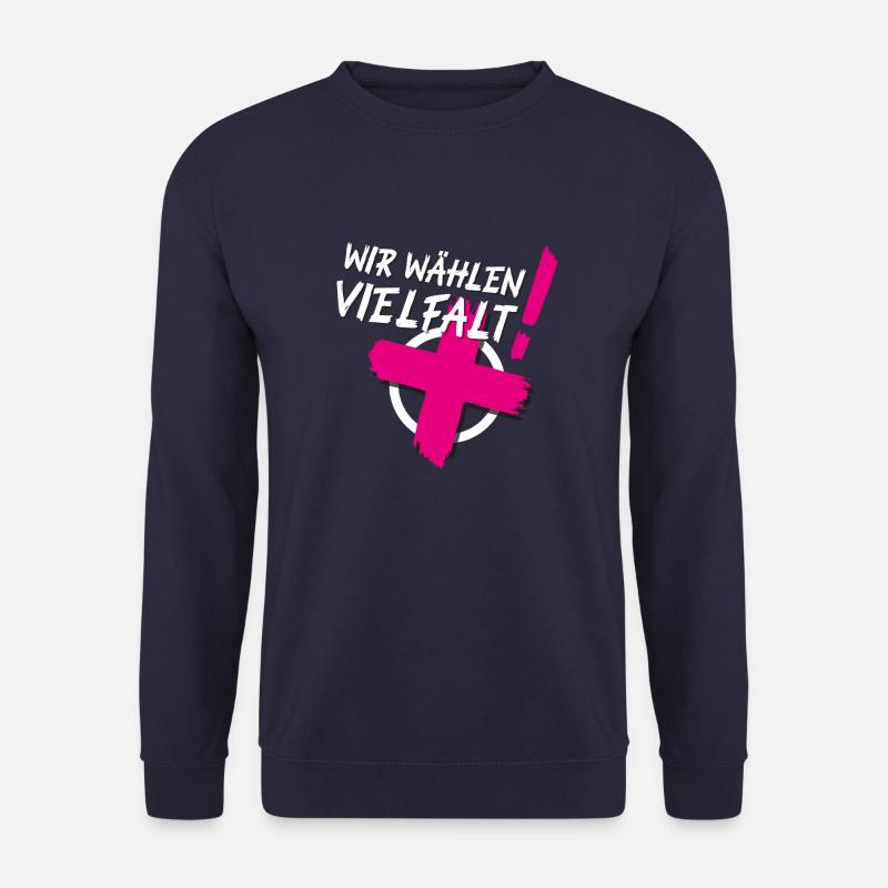 Wir wählen Vielfalt! (CSD-Design 2024) - Unisex Pullover - Navy
