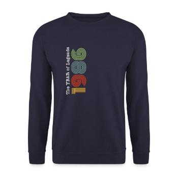 1986 Vintage - Unisex Sweatshirt - navy - Front - Alina (178cm) & Michal (187cm)