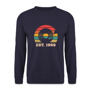 1969 Vintage - Unisex Sweatshirt - navy - Front - Alina (178cm) & Michal (187cm)
