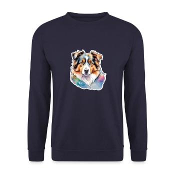 Berger Australien Aquarelles - Sweat-shirt Unisexe - marine - Devant - Alina (178cm) & Michal (187cm)