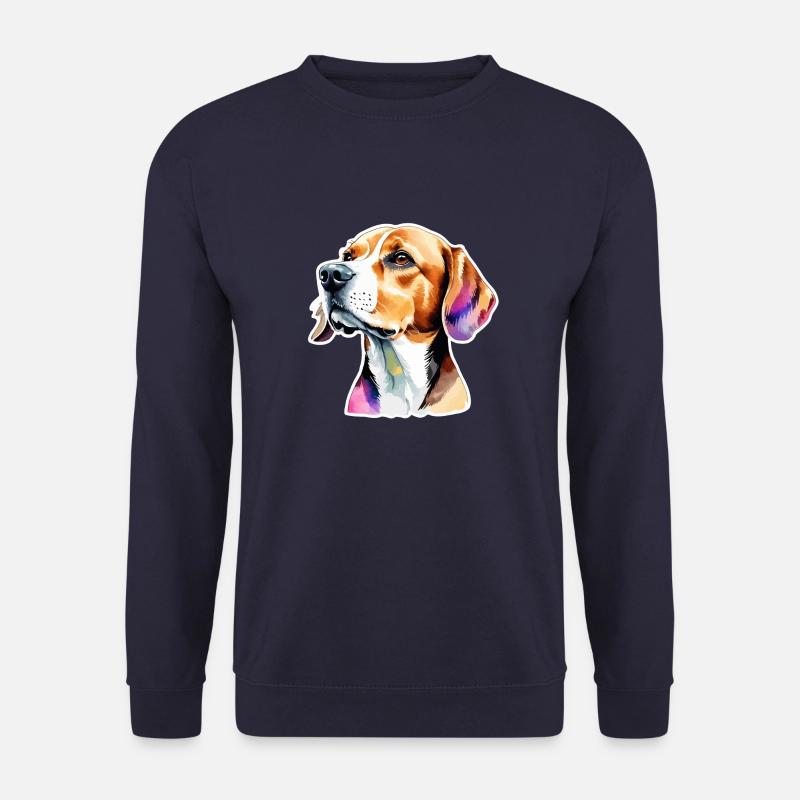 Beagle Wasserfarben - Unisex Pullover - Navy