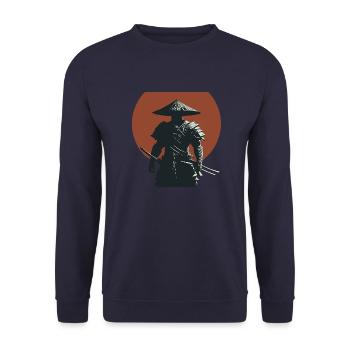 Samurai - Unisex Sweatshirt - navy - Front - Alina (178cm) & Michal (187cm)