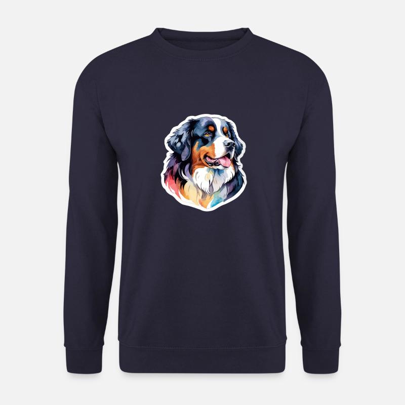 Bouvier bernois Aquarelles - Sweat-shirt Unisexe - marine