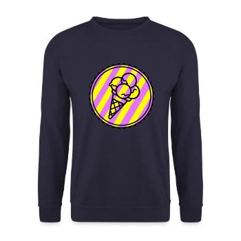 Eicreme Eis Icon - Unisex Pullover - Navy - Vorne - Alina (178cm) & Michal (187cm)