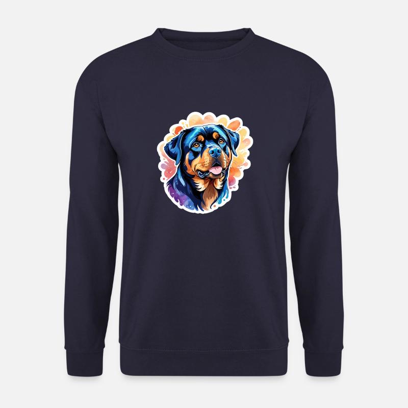 Rottweiler Wasserfarben - Unisex Pullover - Navy