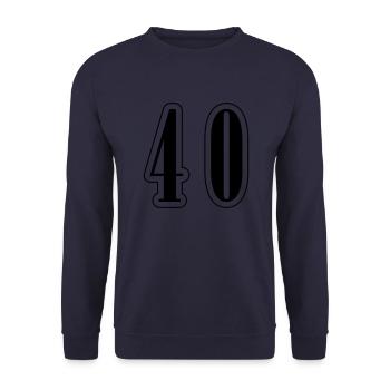 40 Symbole numérique - Sweat-shirt Unisexe - marine - Devant - Alina (178cm) & Michal (187cm)