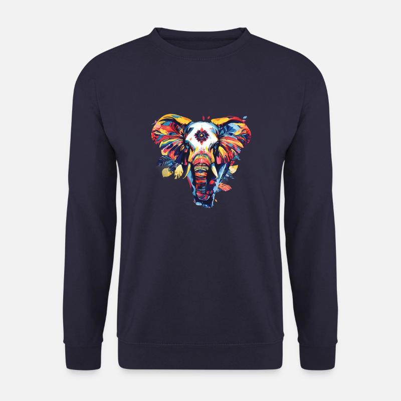 Elefanten-Design - Unisex Pullover - Navy