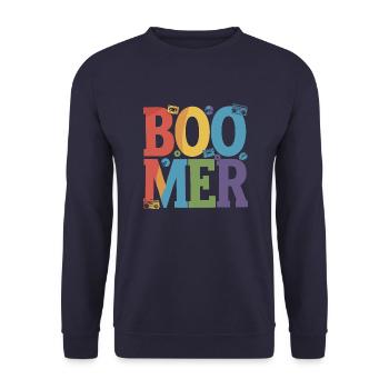 Boomer - Sweat-shirt Unisexe - marine - Devant - Alina (178cm) & Michal (187cm)